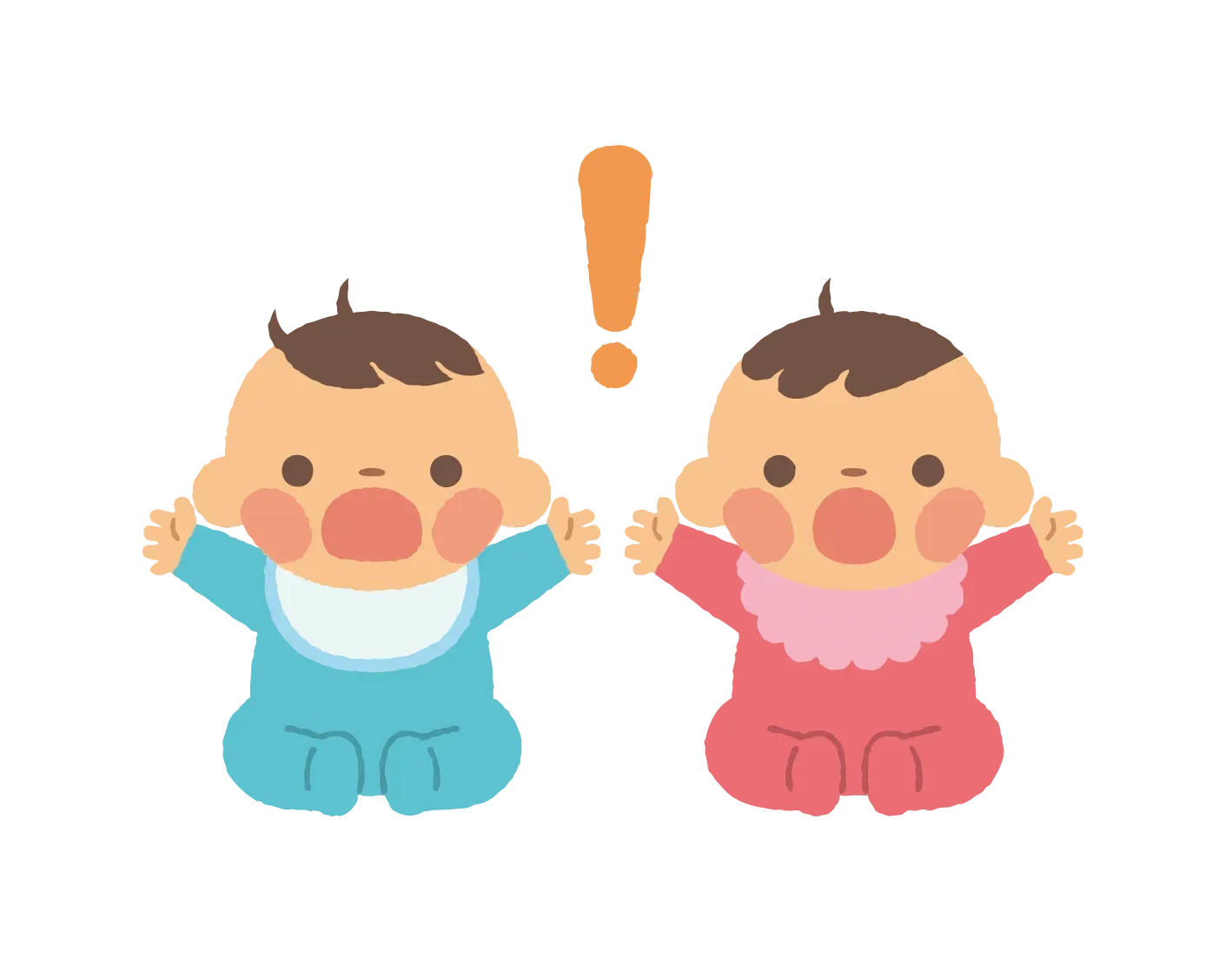 生まれてくる赤ちゃんの男女比のイメージ図