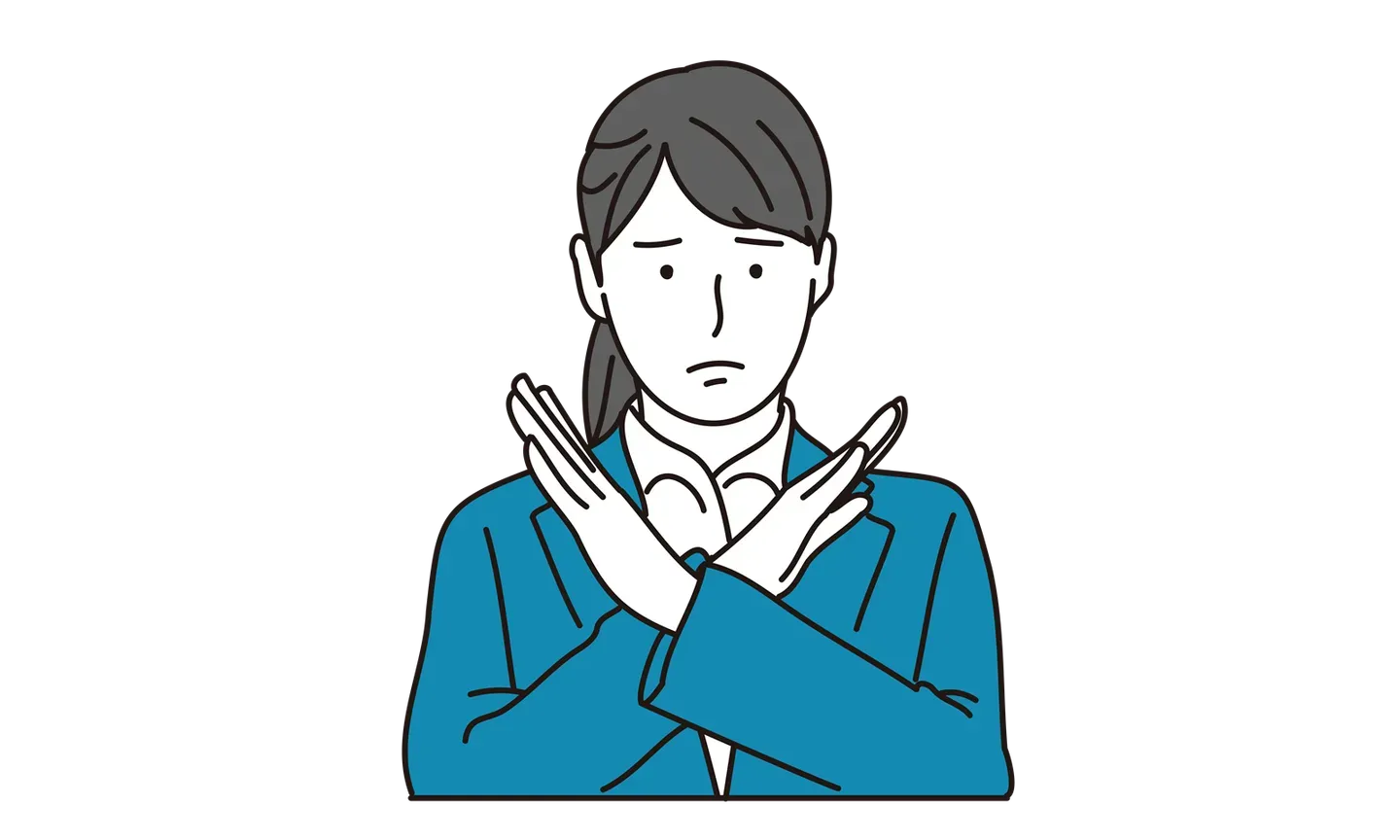 越えられない壁をイメージしたイラスト
