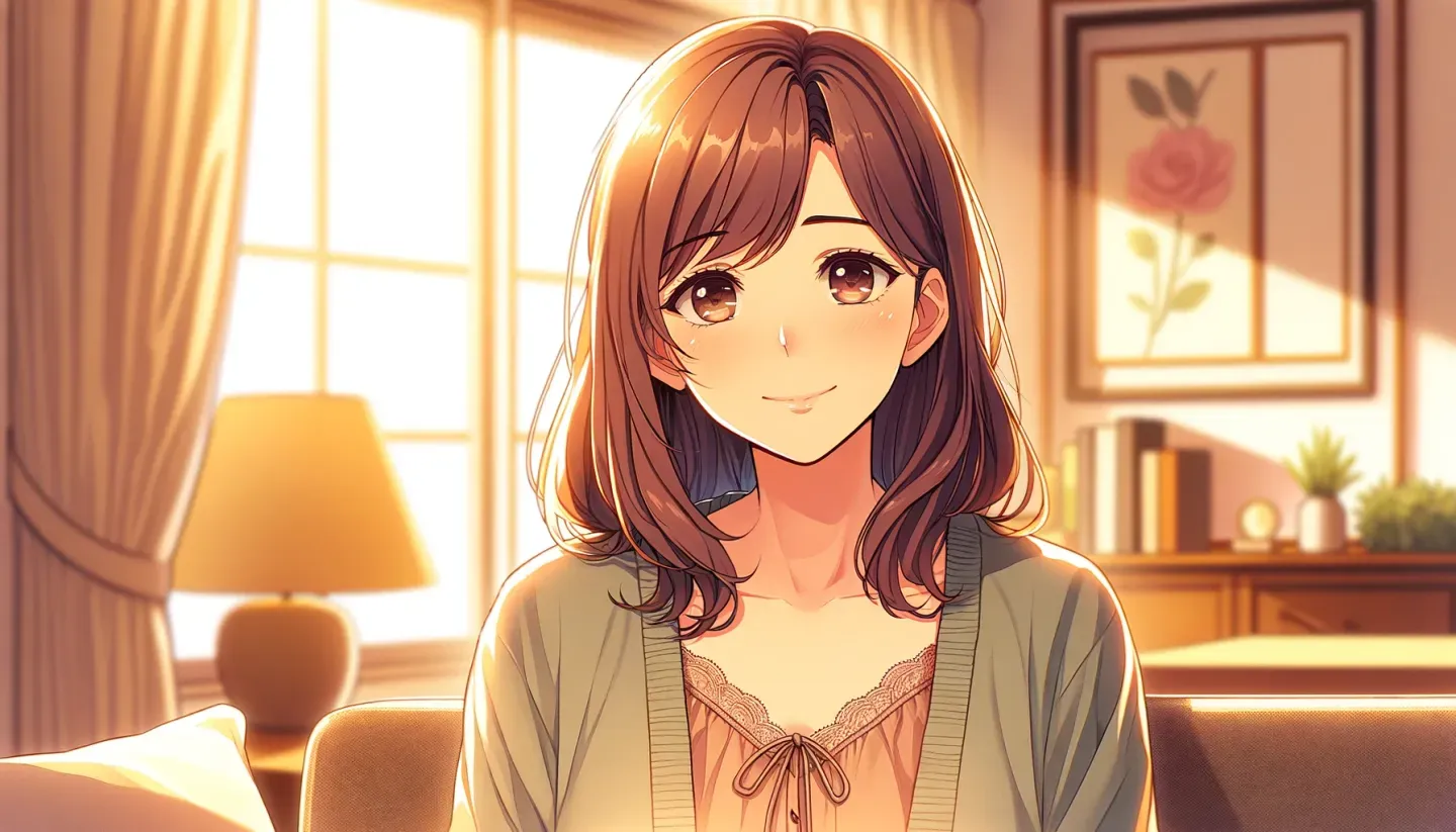 穏やかな表情の女性のイメージ画像