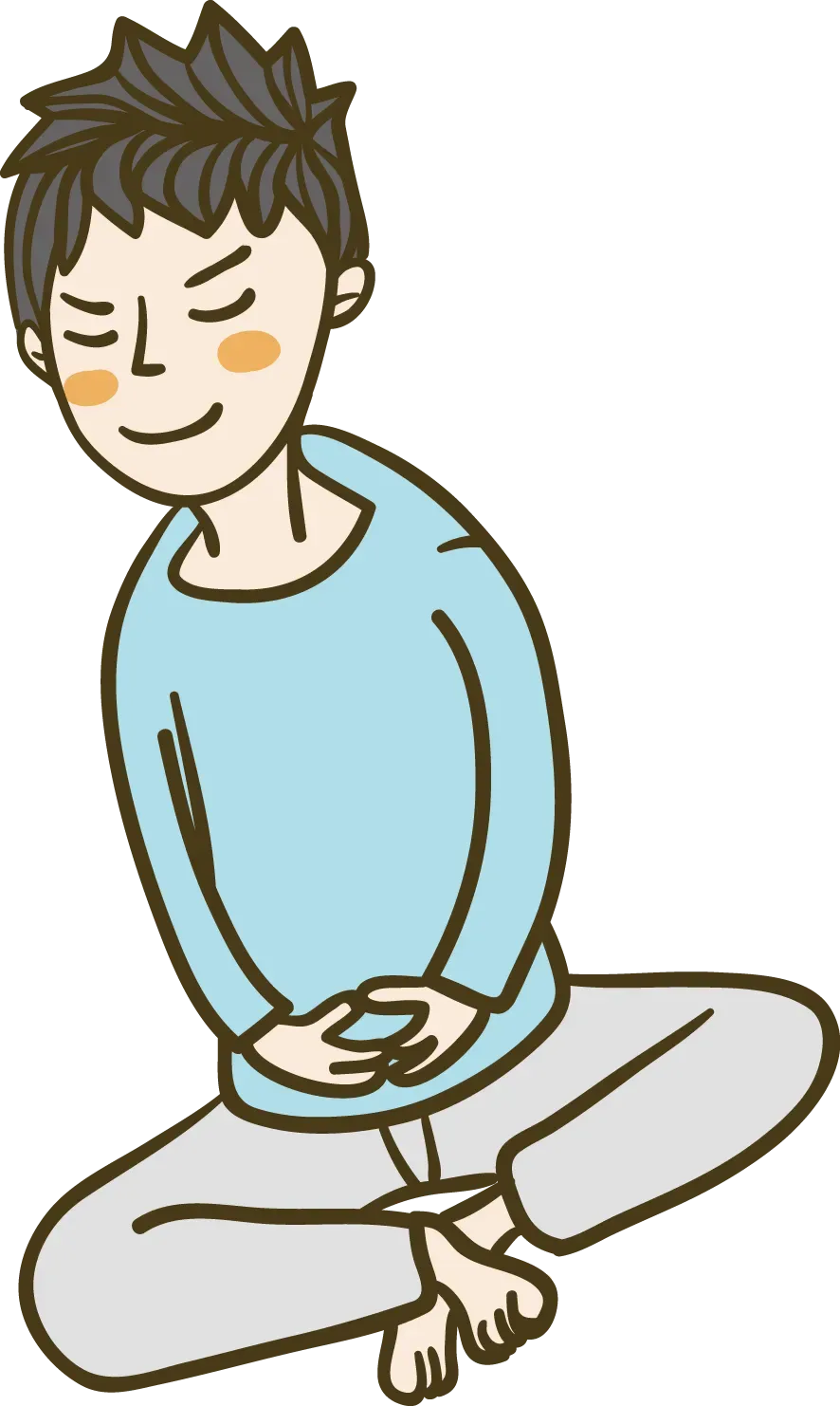 座禅をする人のイラスト