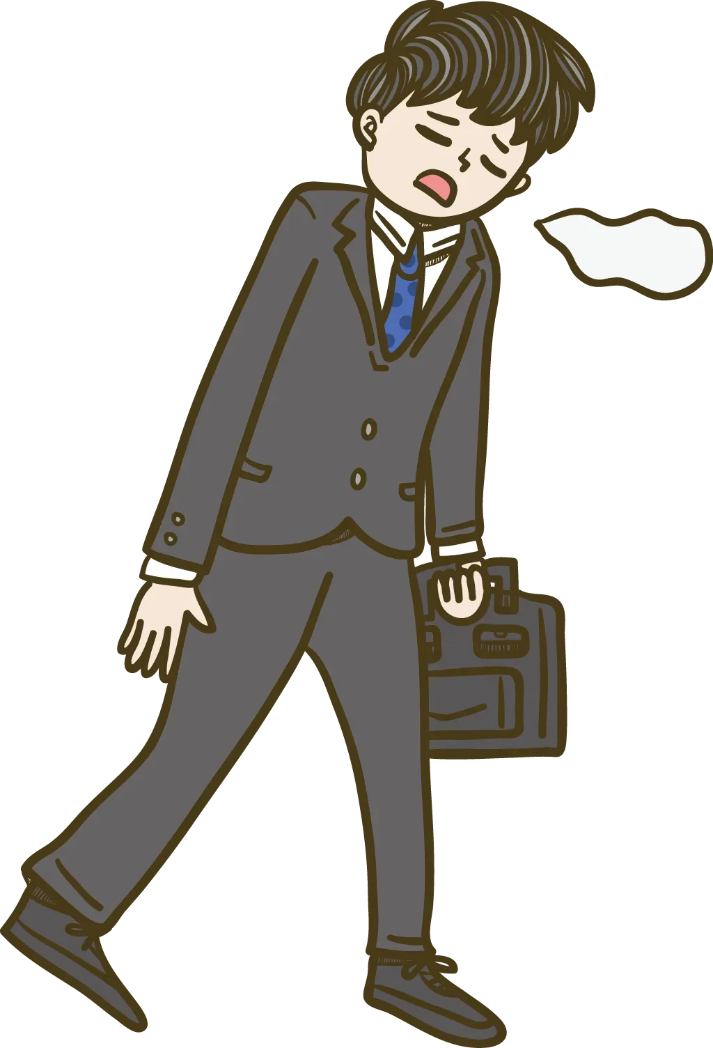 ため息をつく人のイラスト