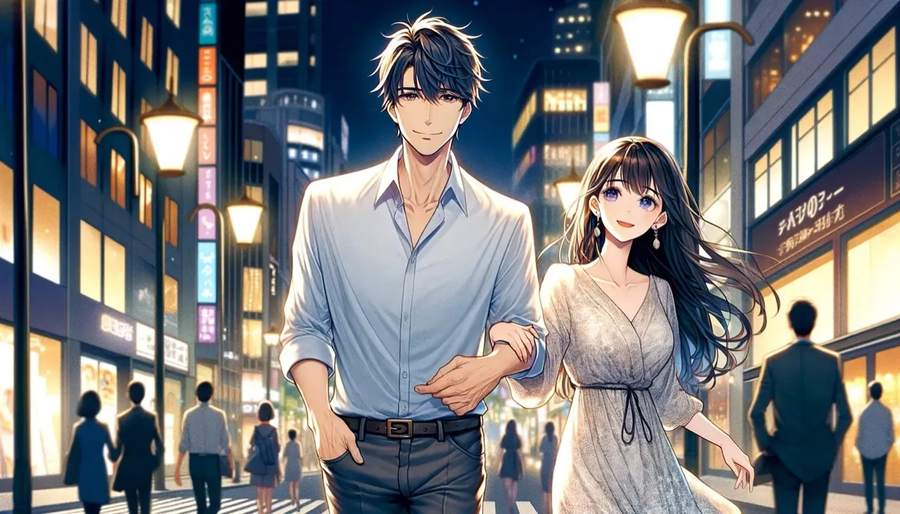 女性をリードする男性のイメージ画像