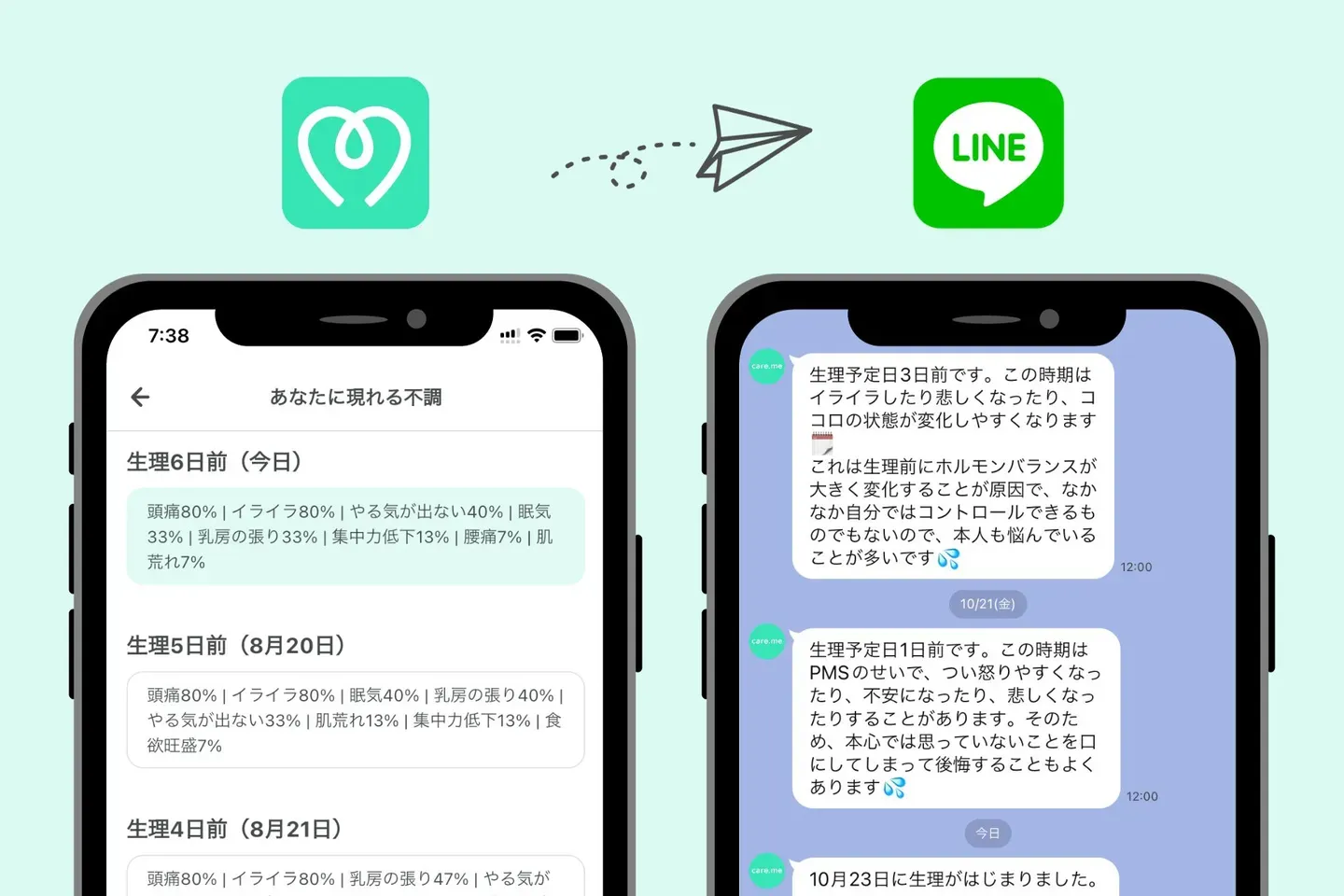 PMS対策アプリ「ケアミー」の紹介画像
