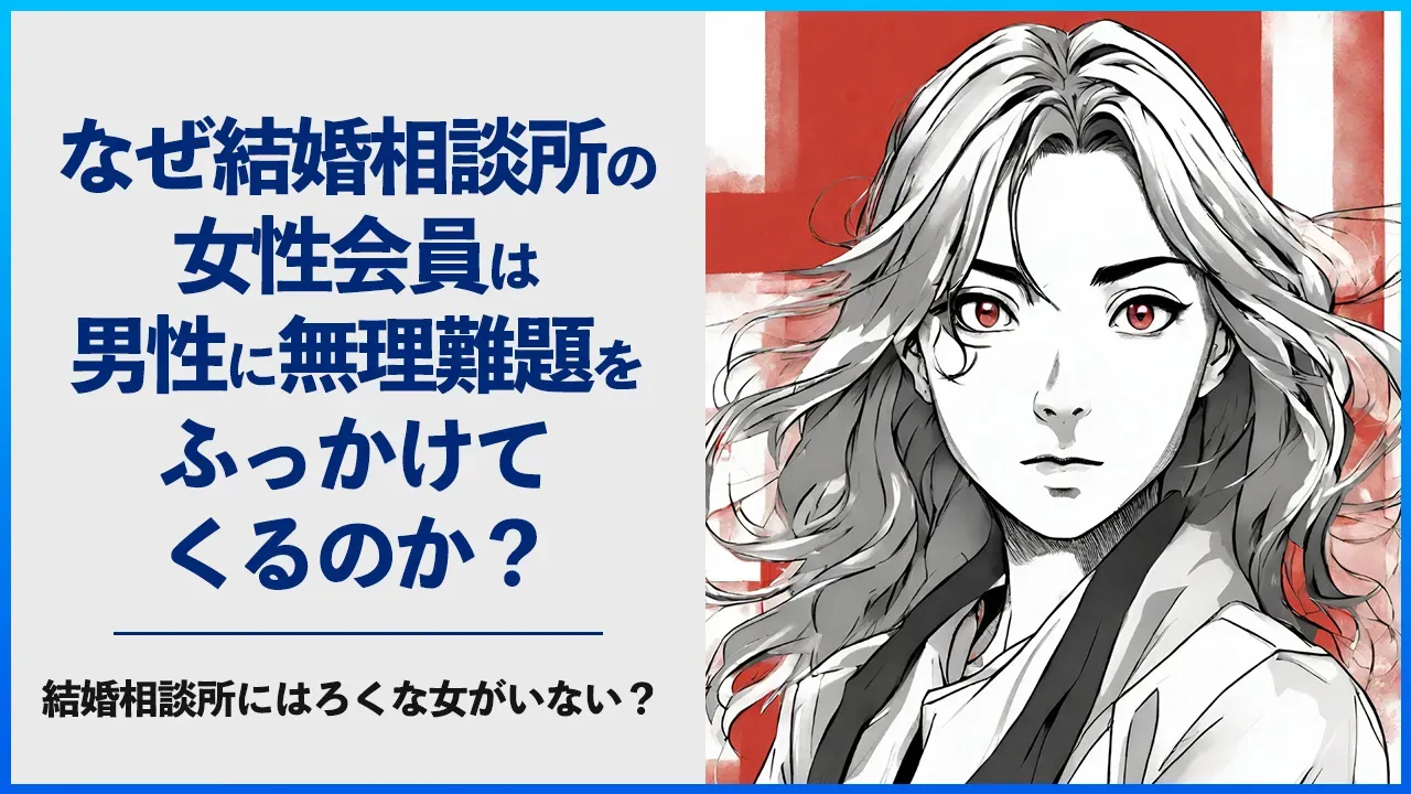 結婚相談所の女性会員が男性に無理難題を言う理由を考える記事のアイキャッチ